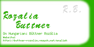 rozalia buttner business card
