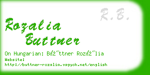 rozalia buttner business card